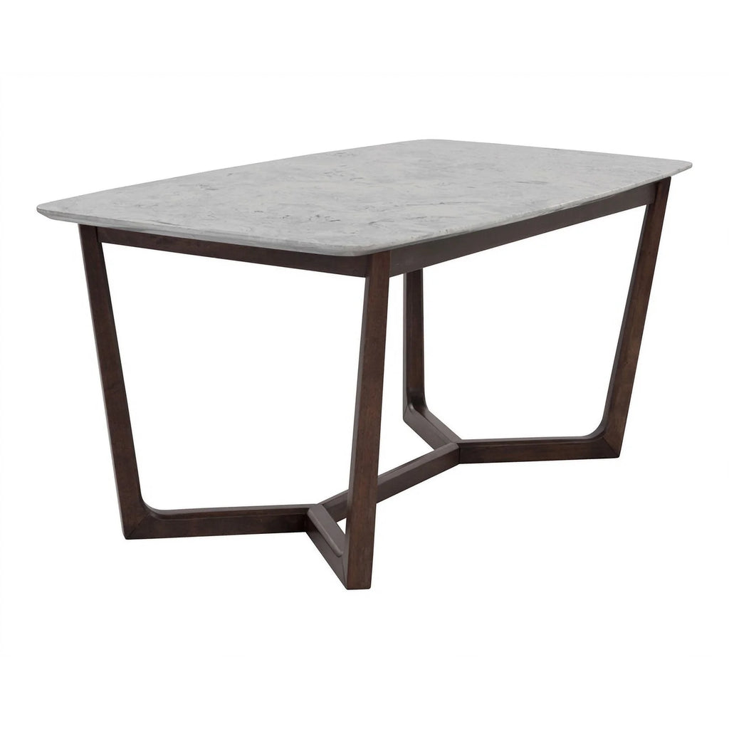 70.5" Wood & Faux Marble Dining Table U91508