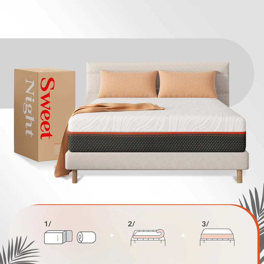 Queen Size Gel Memory Foam Pocket Spring Hybrid Mattress A85787