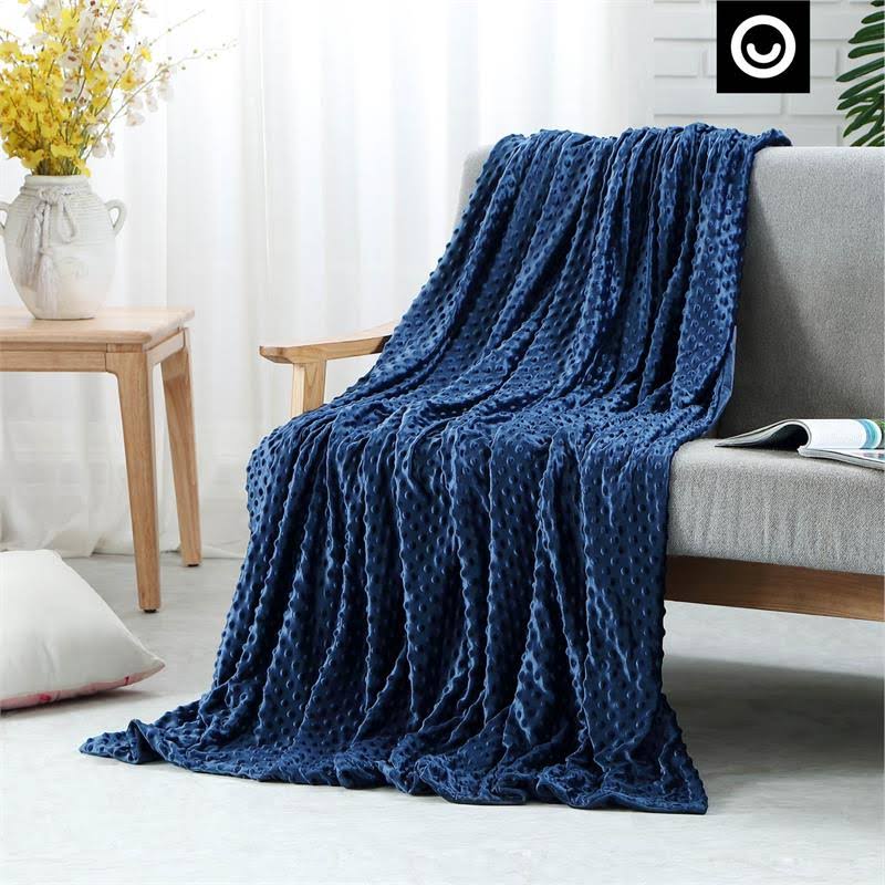 48 x 72 in. 8 lbs Navy Weighted Blanket K320104