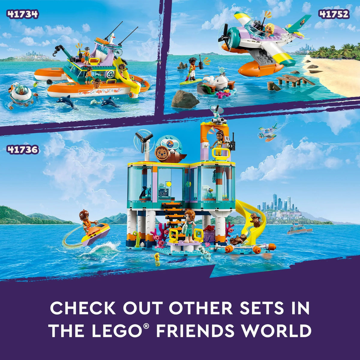 Sea Rescue Center Building Toy with 3 Mini-Dolls T724369