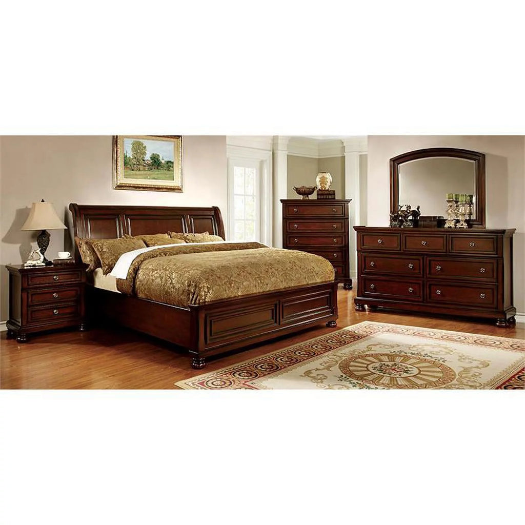 Dark Cherry Solid Wood Bedroom Set S17255