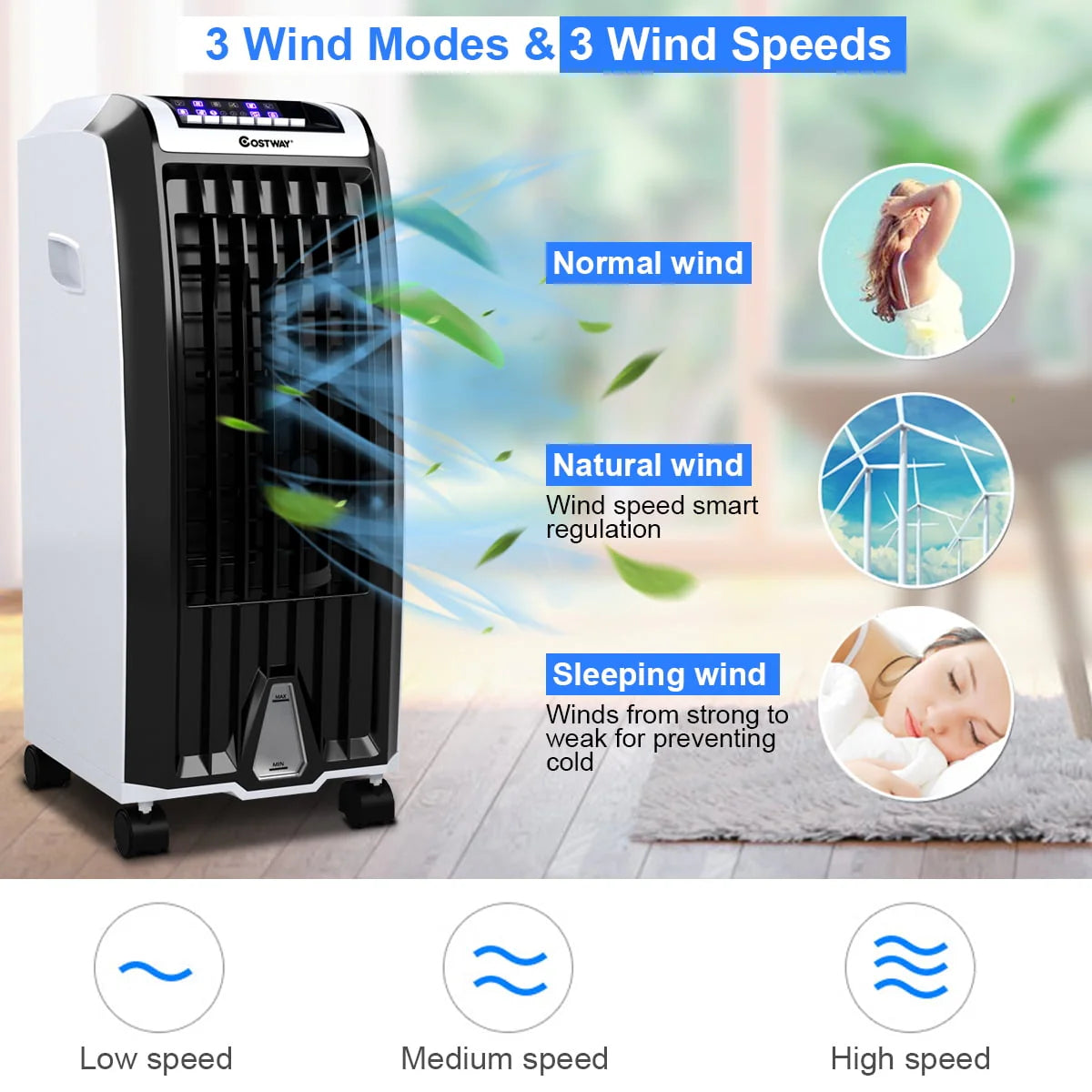 Portable Evaporative Cooler Fan with Remote Control L561372