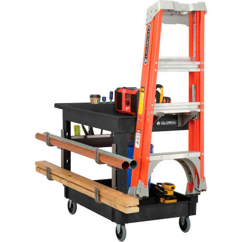 Plastic 2 Tray Black Utility Cart T42457