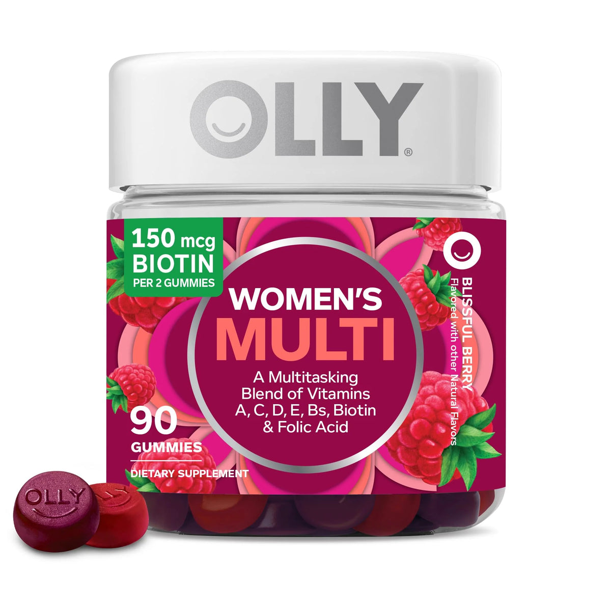 Women's Multivitamin Gummy, Berry Flavor, 90 Count C282650