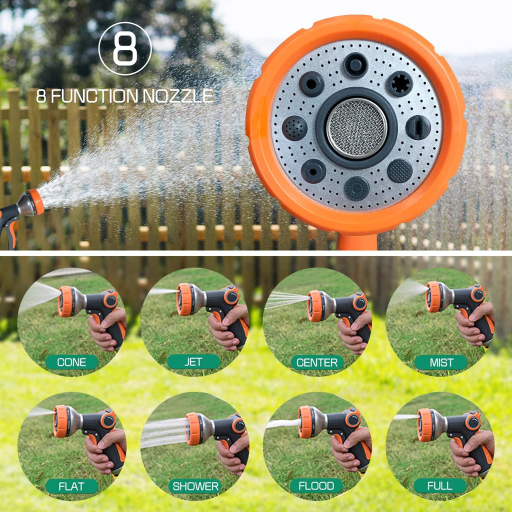 1/2'' x 100 FT Retractable Hose Reel with 8 Patterns Nozzle L9735