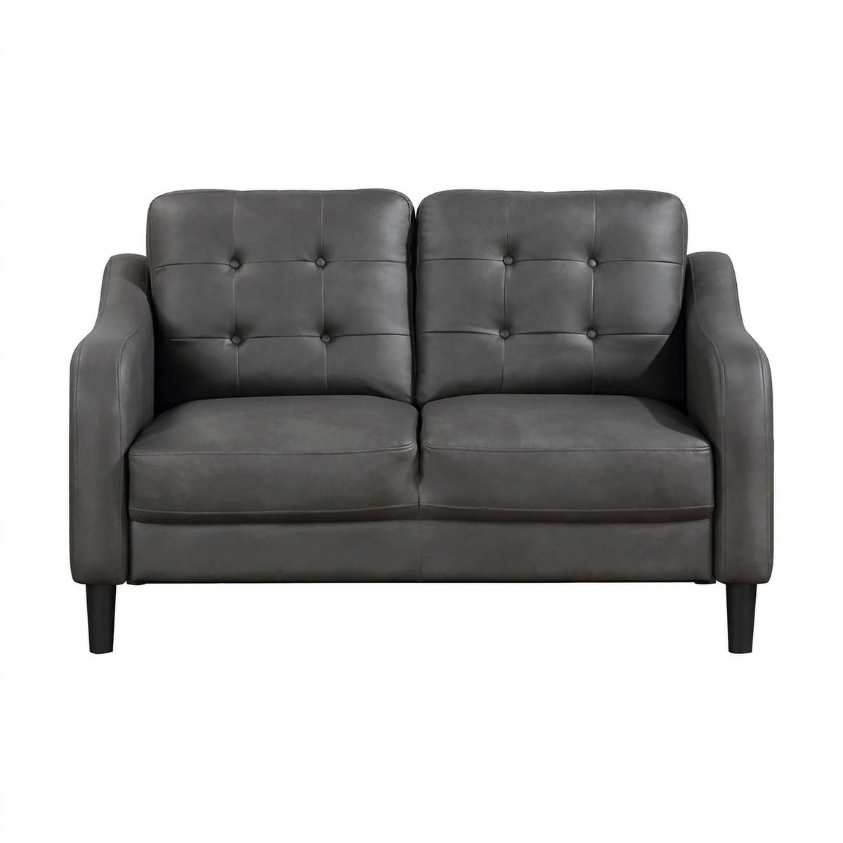 Gray Microfiber Loveseat O42929