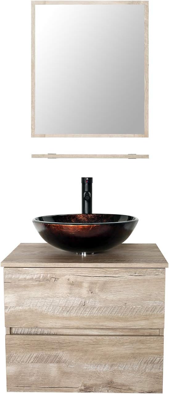 24 Wall Mounted Bathroom Vanity, 2 Drawers Y362999