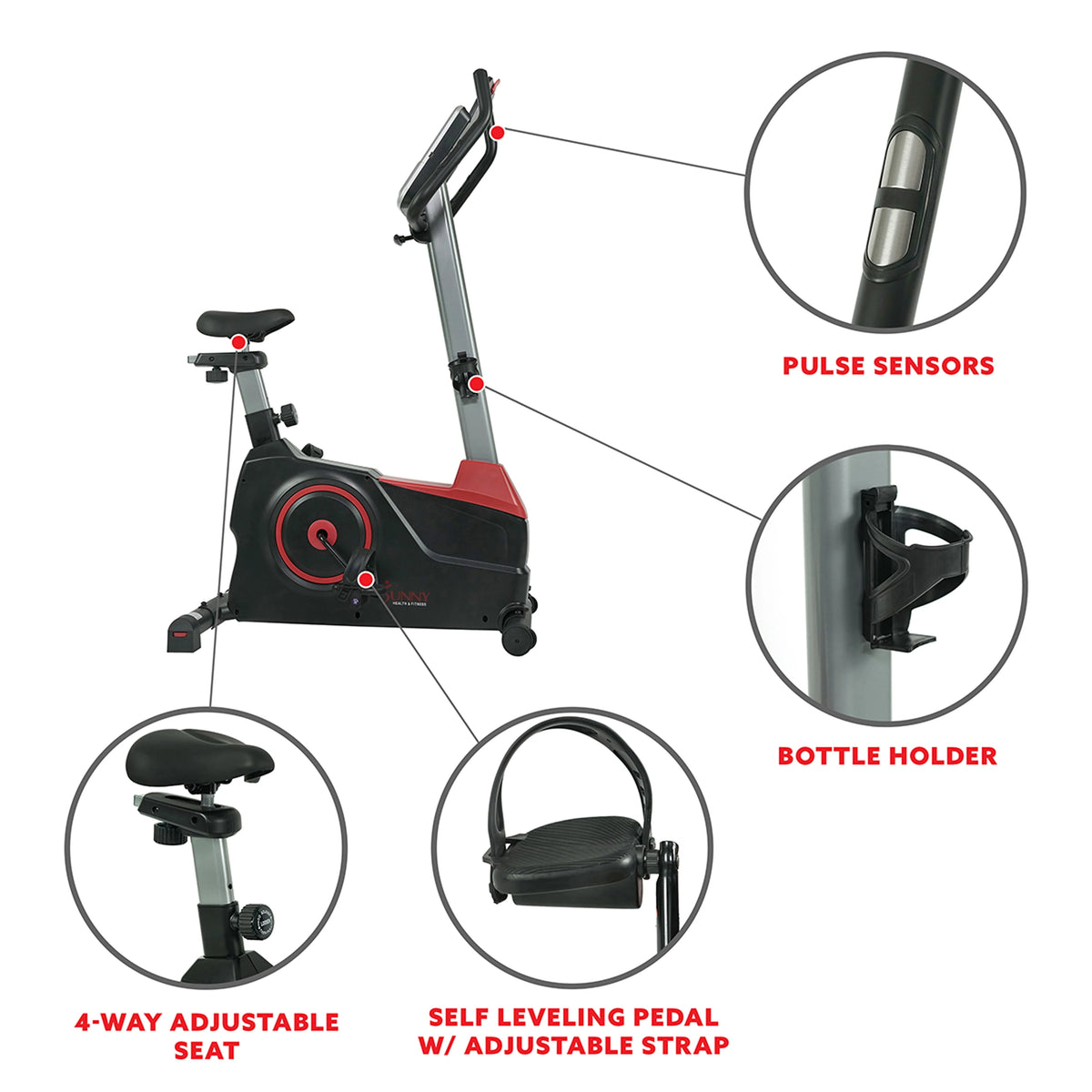 Stationary Upright Bike with Electro-Magnetic Resistance M16574