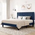 Queen Light Pink Velvet Upholstered Bed Frame Y739781