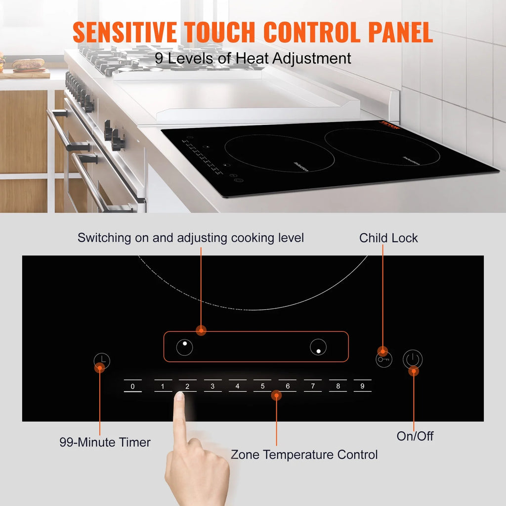 12 inch 2 Burners Electric Cooktop Z2476
