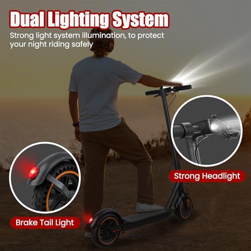 Electric Scooter with 8.5" Solid Tires, 500W Motor, 19MPH Max Speed O178640