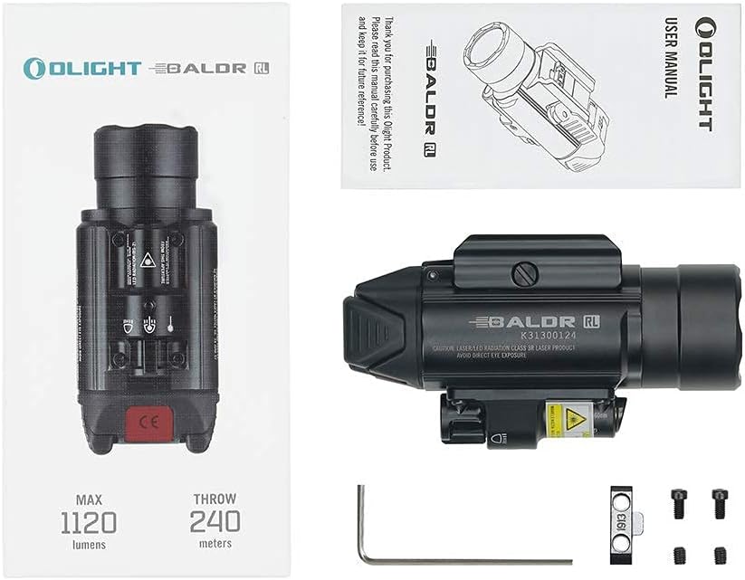 1120 Lumens LED Rail-Mounted Weaponlight with Red Light and White LED F6471
