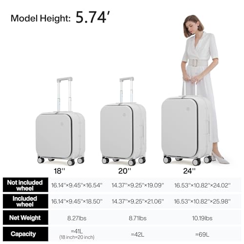 20'' Carry On Luggage with Laptop Pocket A5902