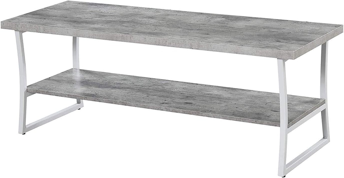 Faux Birch Slate Gray Coffee Table V8403