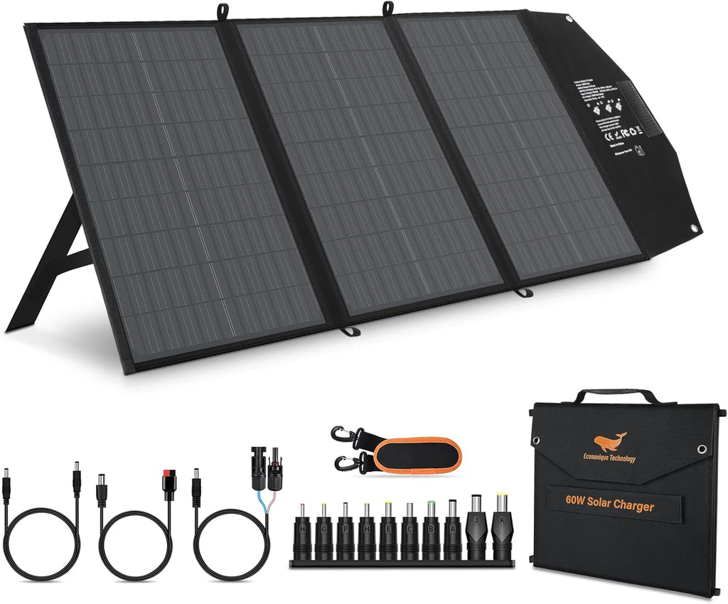 60W Portable Foldable Solar Panel with Adjustable Kickstand G11214