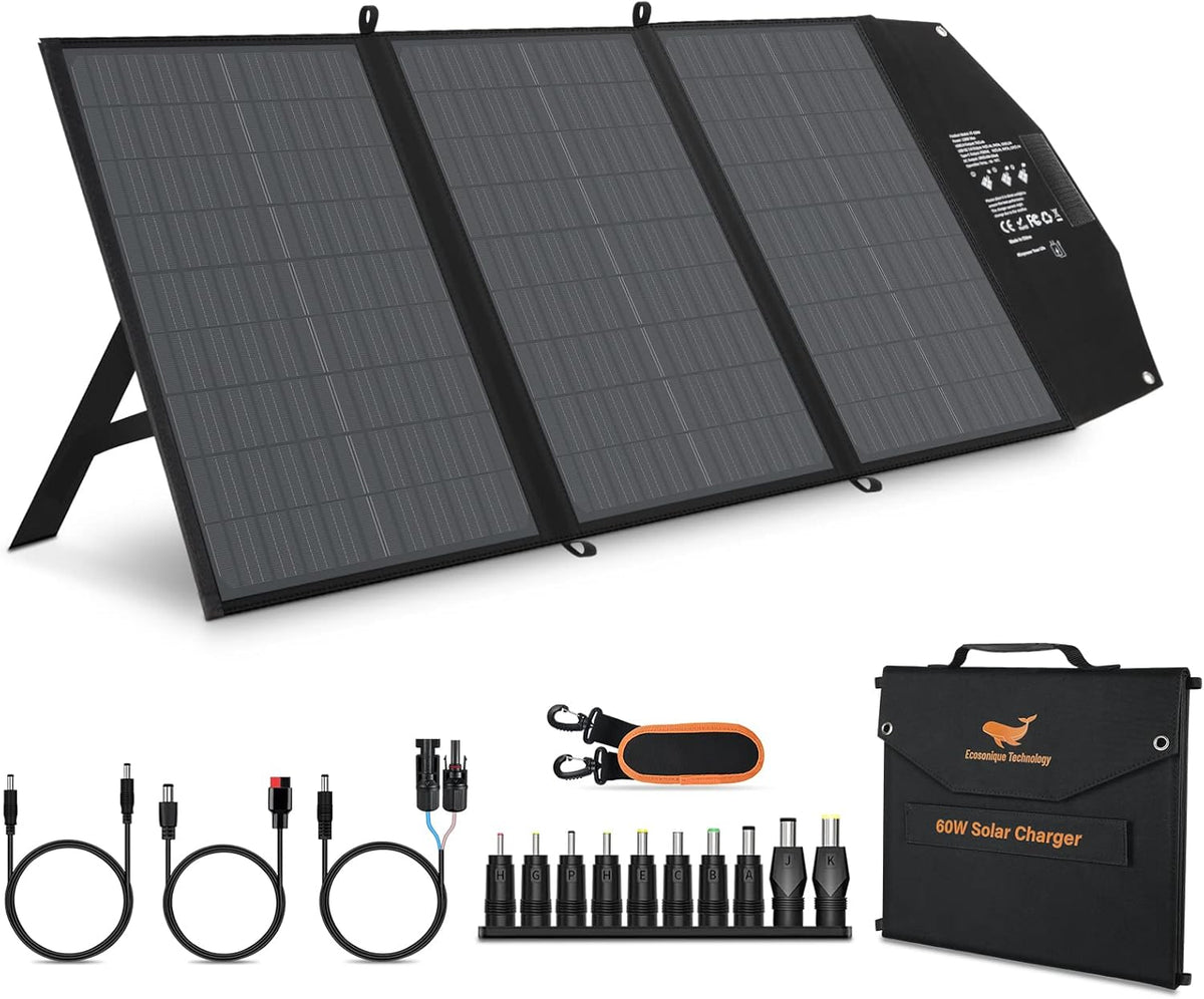 60W Portable Foldable Solar Panel with Adjustable Kickstand G11214