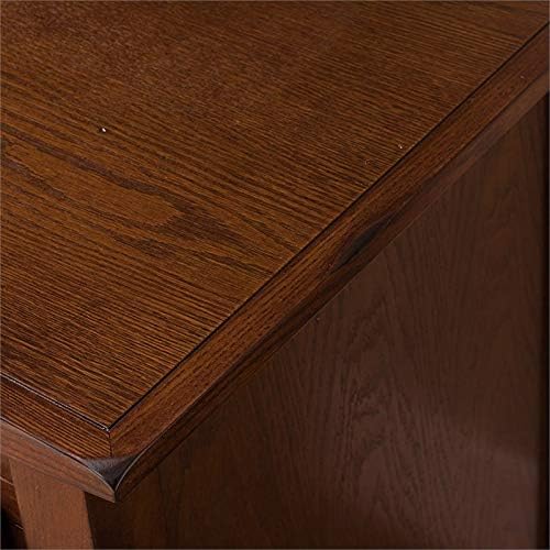 Solid Wood Corner TV Stand with Glass Storage E424869