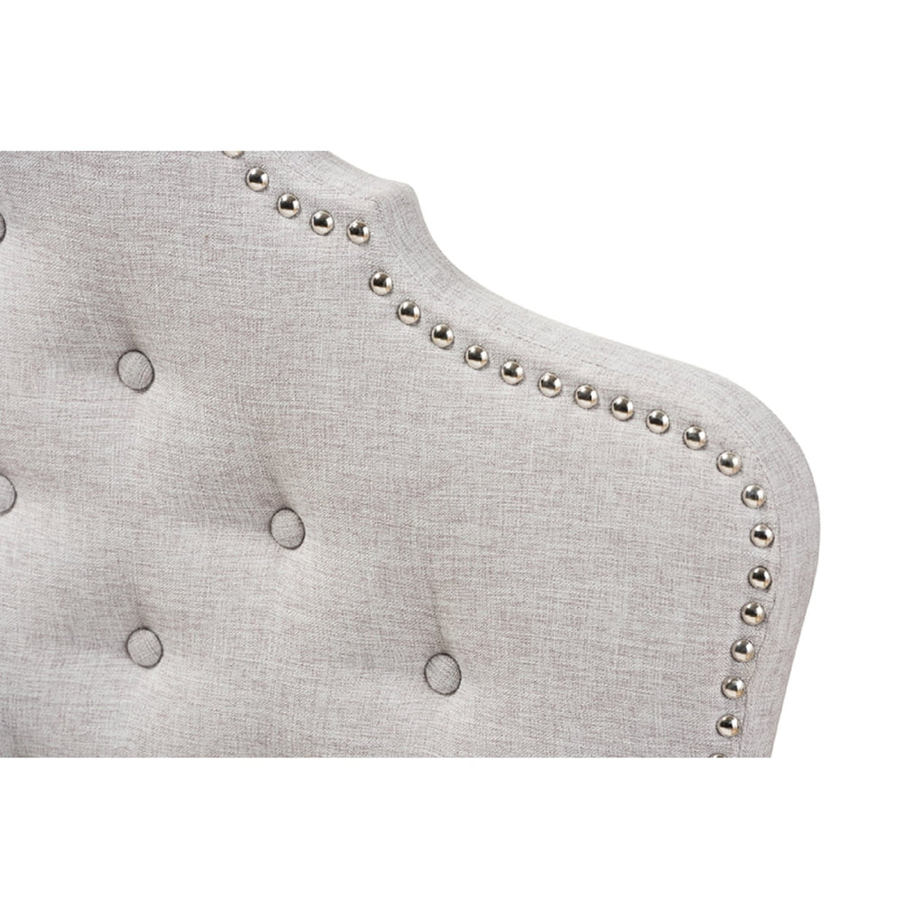 Greyish Beige Fabric Full Size Headboard S5736