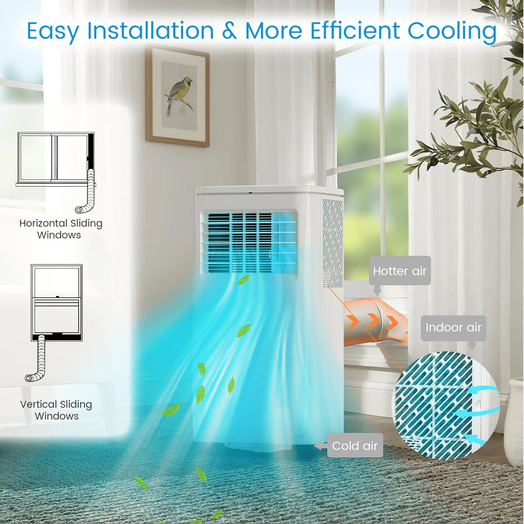 8000 BTU Portable Indoor Air Conditioner with Remote Control H749