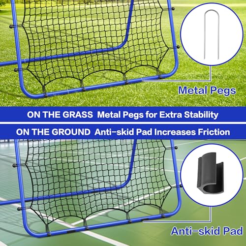 4×7FT Volleyball Rebounder Net with Carrying Bag S961730