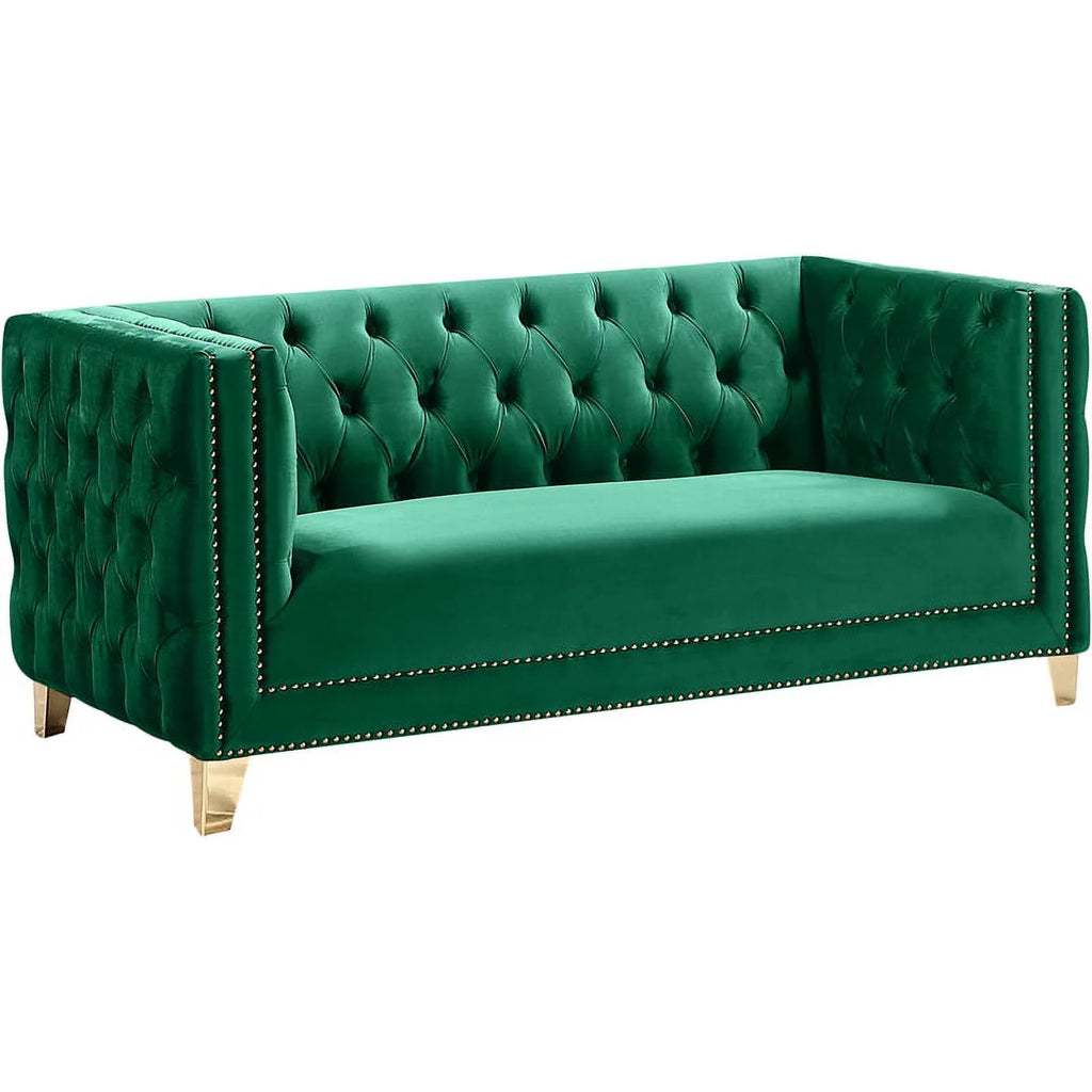 Green Velvet Loveseat B7882