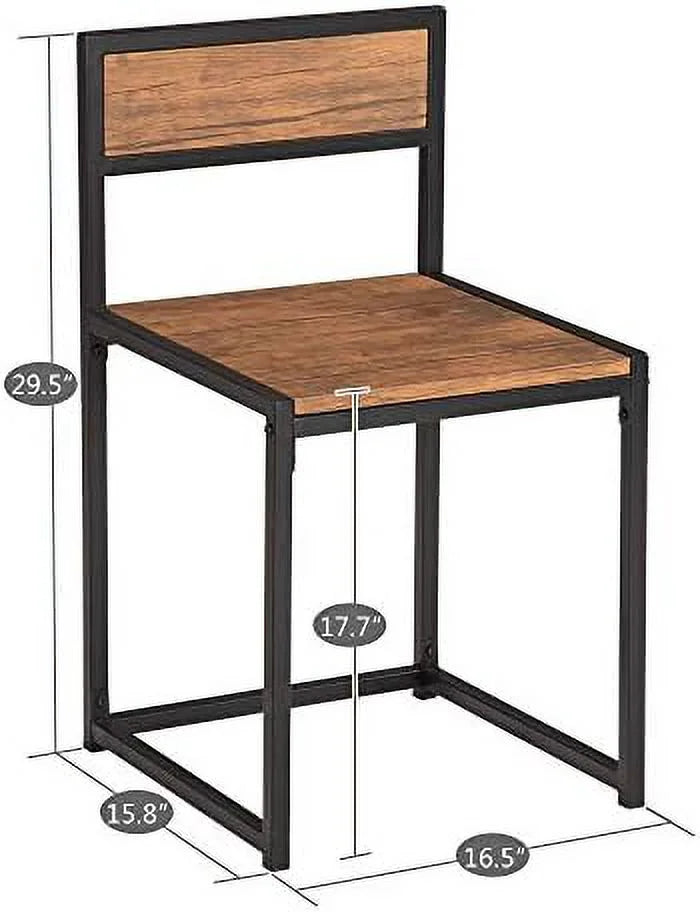 3 Pcs Modern Wood Dining Table and Chairs Set D1091
