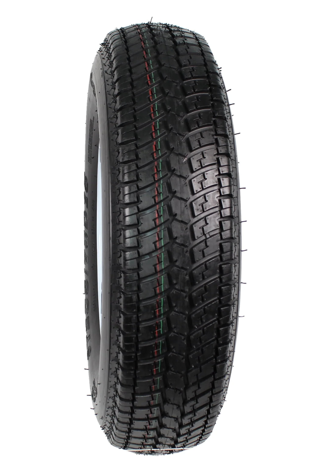 ST205/75D15 Trailer Tire On Rim 5 Lug White Spoke R46444