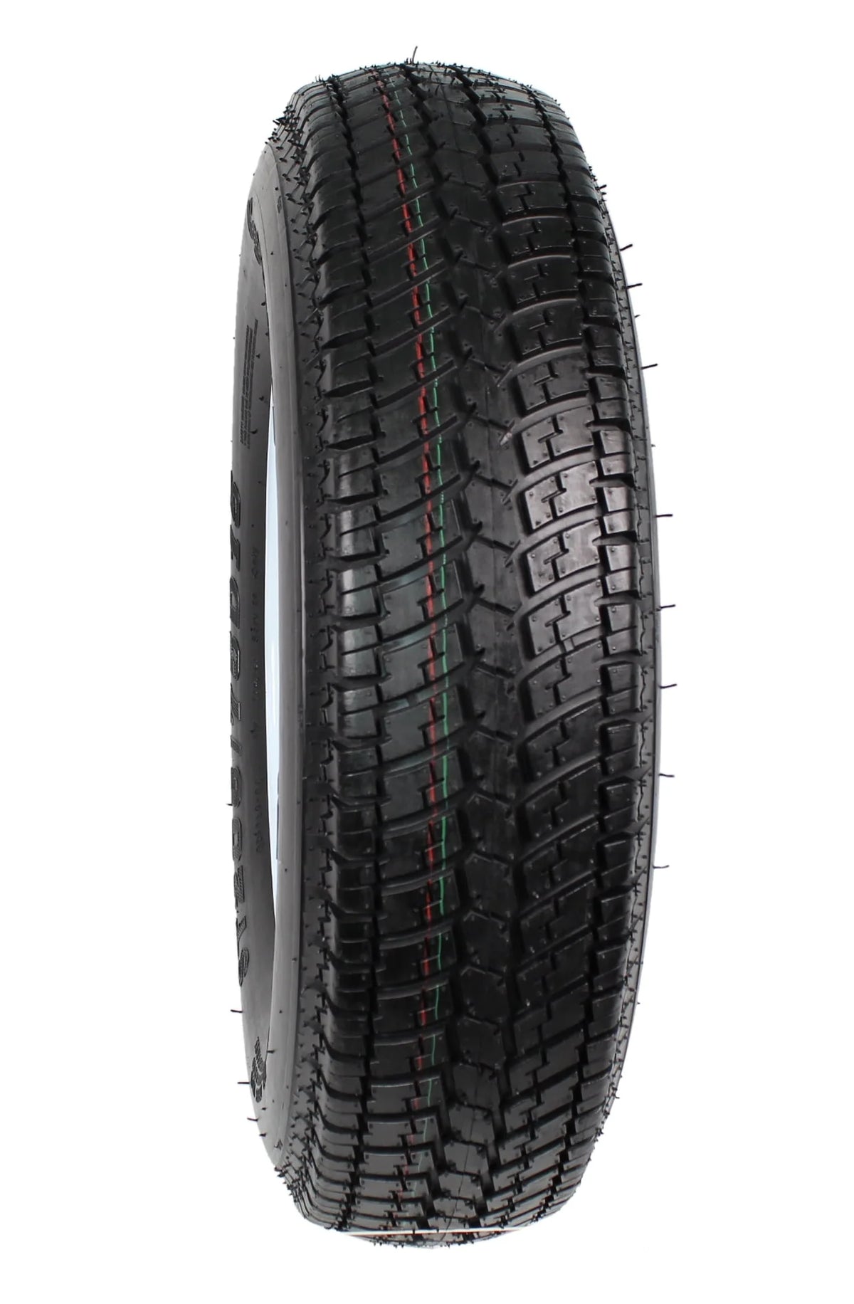 ST205/75D15 Trailer Tire On Rim 5 Lug White Spoke R46444