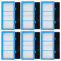 6 Pack HEPA Filters and Carbon Booster Sheets Replacement Parts J6853