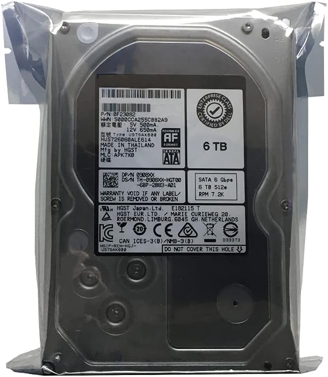6TB 7200RPM 128MB Cache SATA 6Gb/s 3.5-inch Enterprise Hard Drive Pack of 2 N765