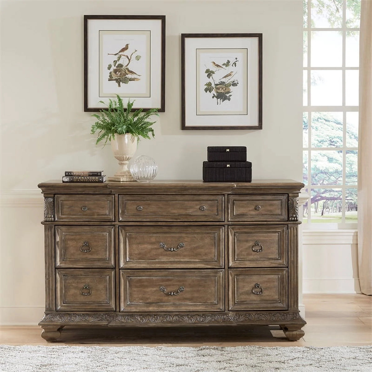 9 Drawer Chestnut Dresser A8394