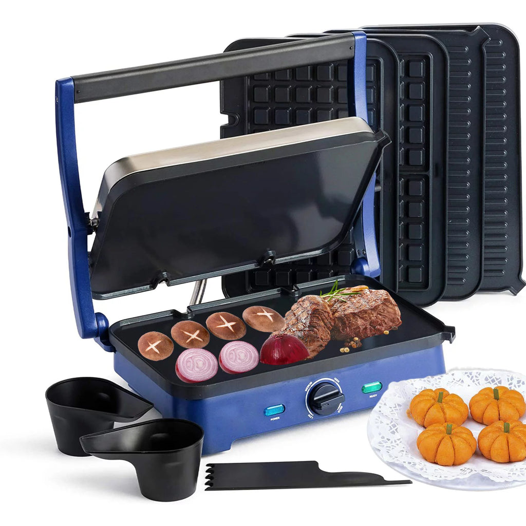 Ceramic Electric Griddle Nonstick with Waffle Plates A7830