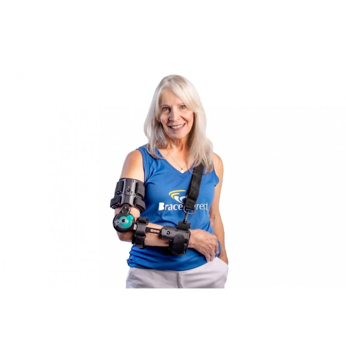 Adjustable Hinged Elbow Brace with Shoulder Sling Pack of 2 F72526