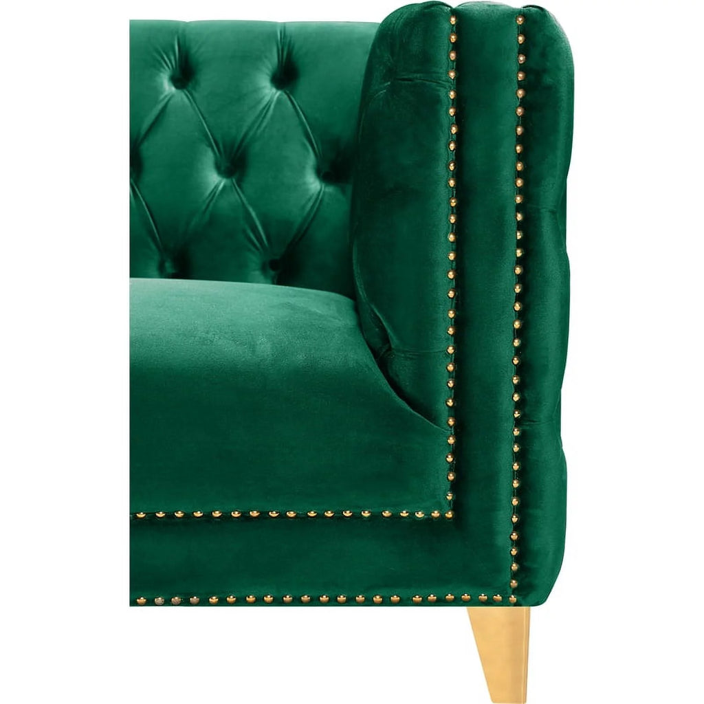 Green Velvet Loveseat B7882