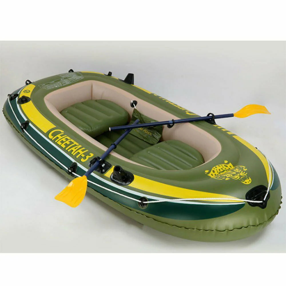3 Person Inflatable Boat Set with Oars & Air Pump (2 Pack) Q323844