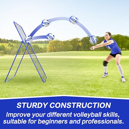 4×7FT Volleyball Rebounder Net with Carrying Bag S961730