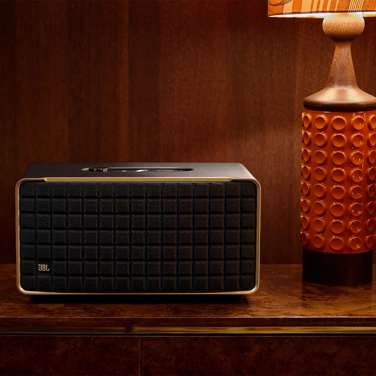 Black Gold Wireless Bluetooth Speaker with Dolby Atmos Y122