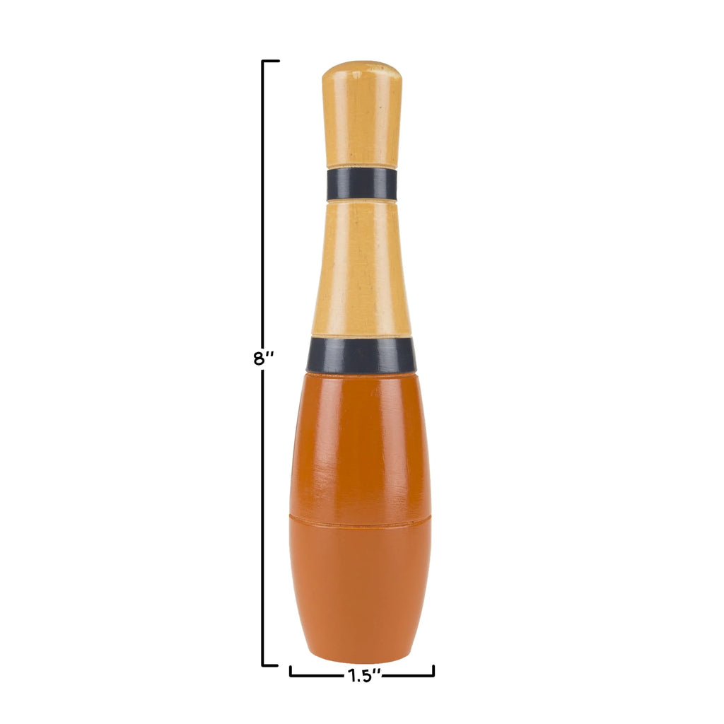 Wood Bowling Set with 2 Balls and Carry Bag F64726