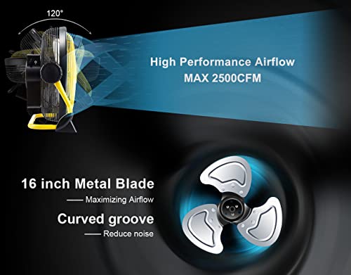 12" Portable Battery Operated Fan with Metal Blade V50467
