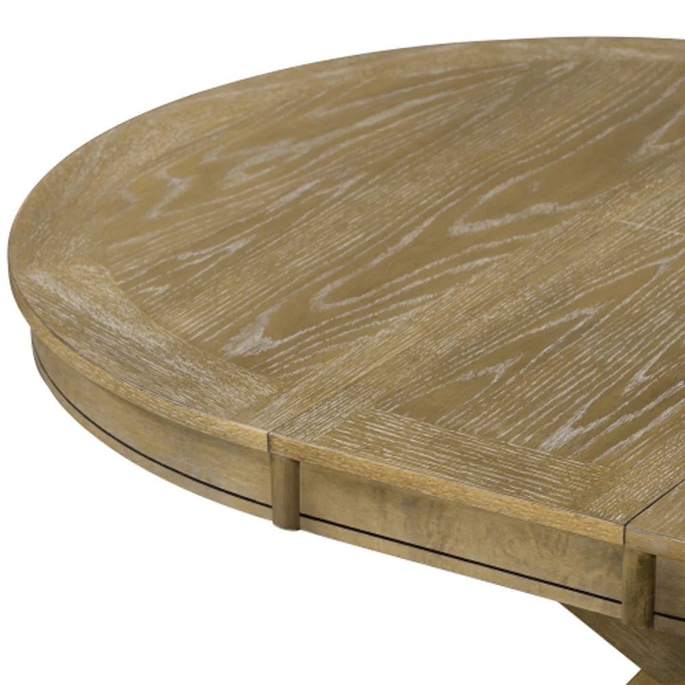 Extendable Dining Table with 12" Leaf Natural Wood N96879