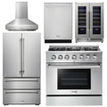 36 Gas Range, Range Hood, Refrigerator, Dishwasher, Wine Cooler I183
