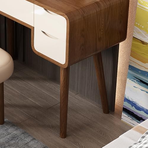 Flip Top Vanity Table with Stool and Mirror N442