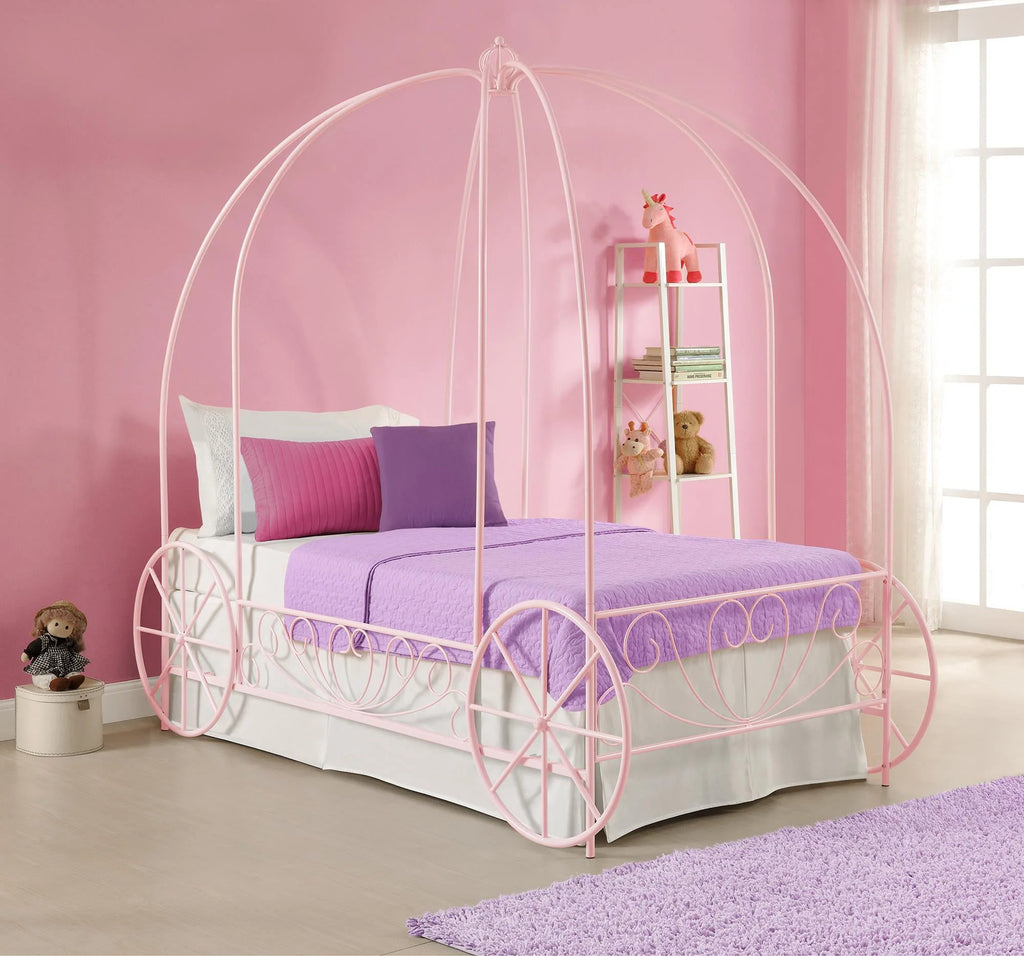 White Metal Twin Bed Y95785