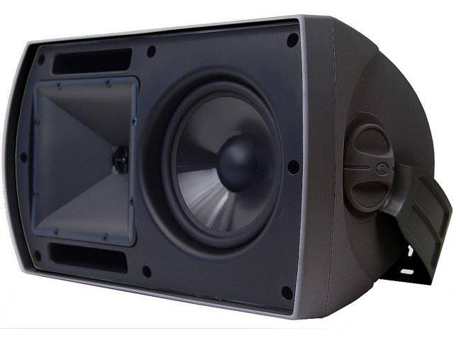 Black Outdoor Speakers Pair W479526