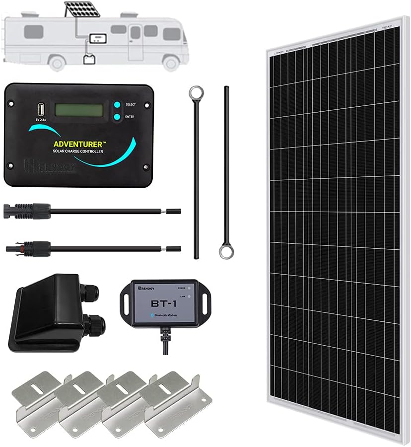 200 Watts 12 Volts Monocrystalline Solar Panel Kit with 30A PWM Charge Controller K671