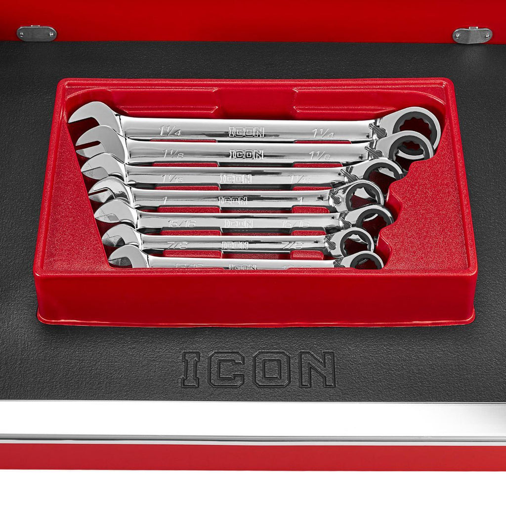 7-Piece Reversible Ratcheting Combination Wrench Set E11527