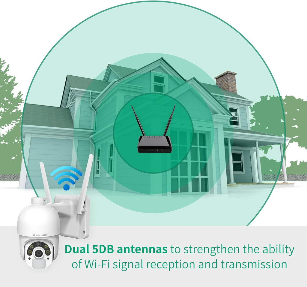 Battery Powered Wireless Security Camera Outdoor 355° 2.4G WiFi M553750