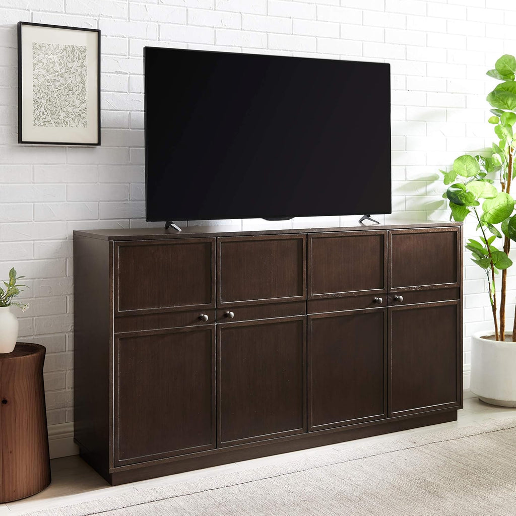 Dark Walnut Wood Storage Cabinet D25721