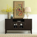 Rustic Wood Buffet Storage Sideboard Table with 4 Cabinets K6176
