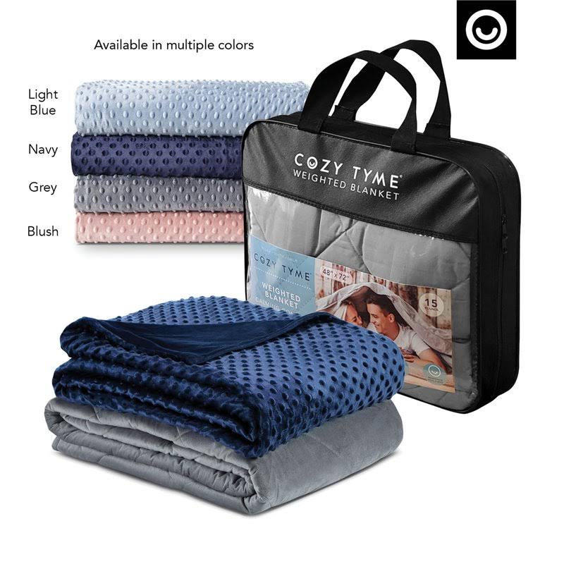 48 x 72 in. 8 lbs Navy Weighted Blanket K320104